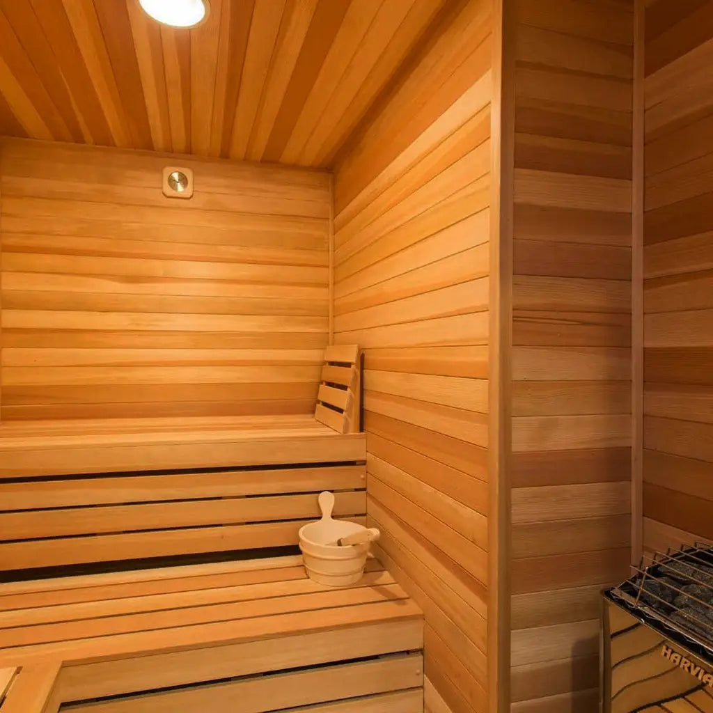 Custom Indoor Sauna Room - 4' x 5' x 8' - Finnish Sauna Builders