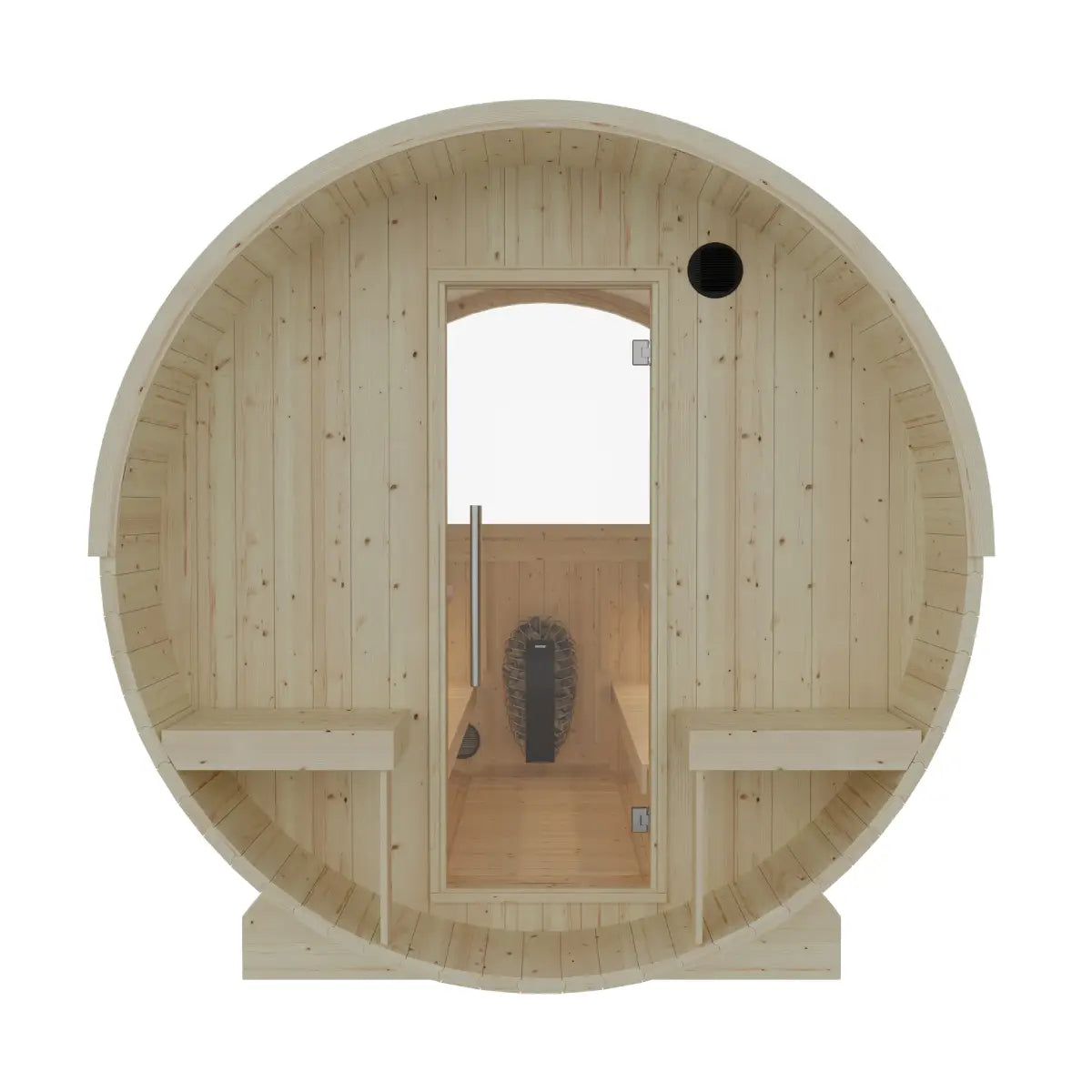 Turku Finnish Barrel Sauna with Terrace and WiFi Heater - Finnish Sauna Builders