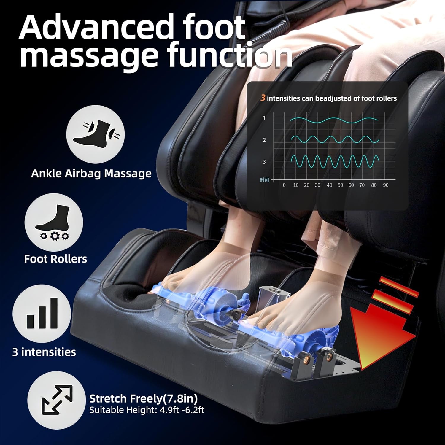 4D Massage Chairs Full Body Sl-Track Zero Gravity Massage Chair Recliner Shiatsu with Heat, AI Voice Control, Foot Roller & 3-Zone Heating - Home Electric Massager for Mom/Wife/Dad/Home Office