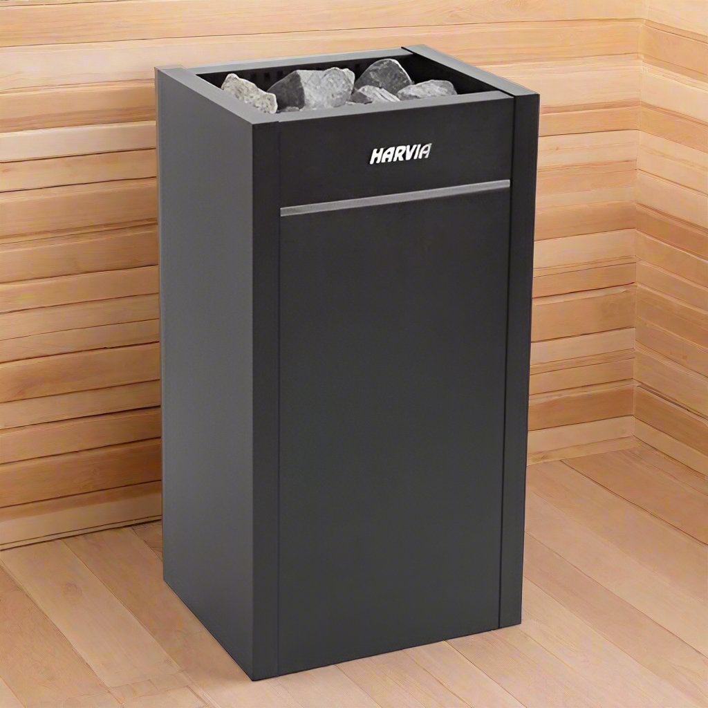 Harvia HL11U1 Virta Series 10.5kW Stainless Steel Sauna Heater at 240V 1PH Black