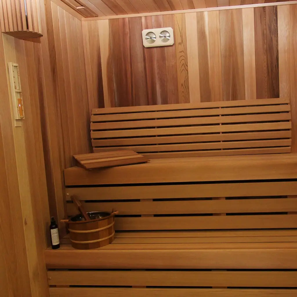 Carbon Smart Saunas - 6' x 8' x 8' - by Finnish Sauna Builders