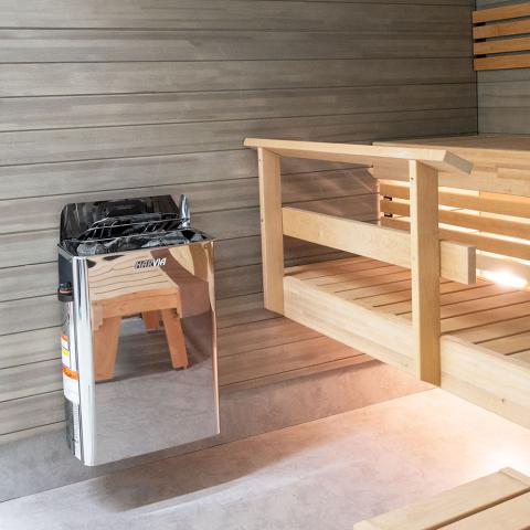 Harvia HSWS6U1B The Wall Series SW60 6kW Stainless Steel Sauna Heater