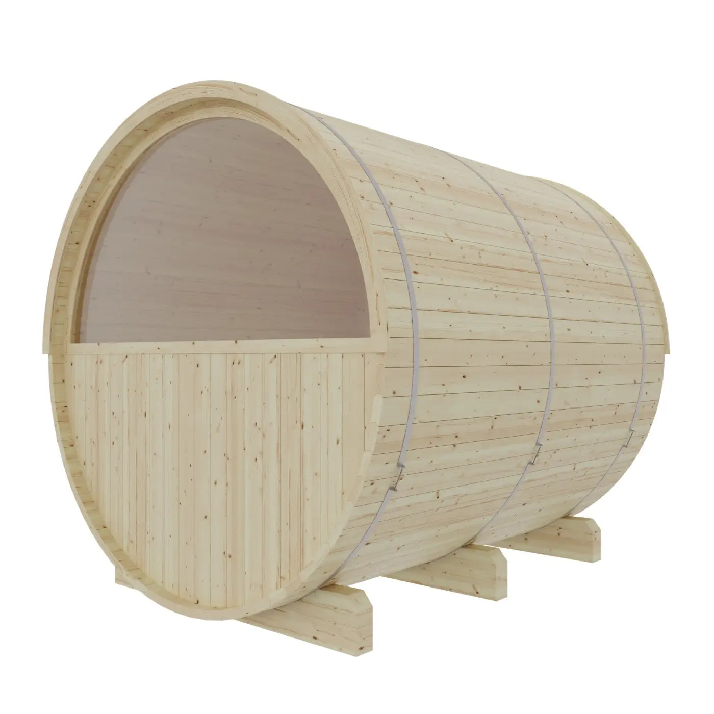 Tampere Finnish Barrel Sauna with WiFi Heater - Finnish Sauna Builders