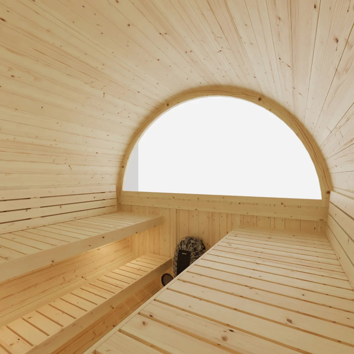 Vassa Finnish Barrel Sauna with WiFi Heater - Finnish Sauna Builders