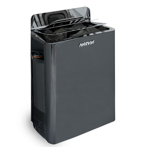 Harvia HSW6U1B The Wall Series SW60 6kW Black Stainless Steel Sauna Heater