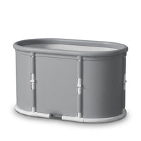 Portable Foldable Bath Tub for Adults No Installation Needed Large Separate Hot SPA Soaking Ice Bathtub Gray — Studio Shot