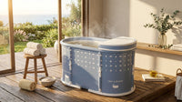 Portable Foldable Bath Tub for Adults No Installation Needed Large Separate Hot SPA Soaking Ice Bathtub Gray — Lifestyle
